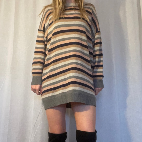 Striped Sweater Dress - Picture 5 of 8